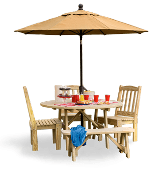 Wood Picnic Tables, Chairs, &amp; Benches - Patiova
