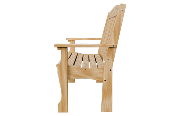 4’ Wood English Garden Bench - Image 2
