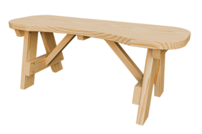 42” Curved Wood Bench