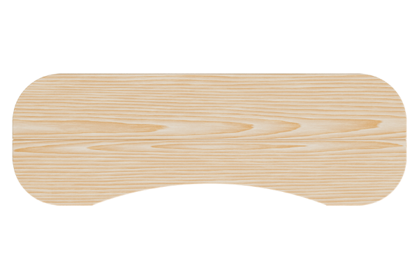 42” Curved Wood Bench - Image 2
