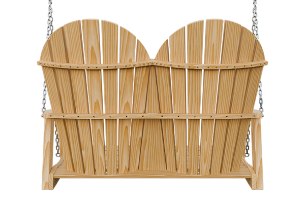 4’ Wood Adirondack Hanging Swing - Image 5