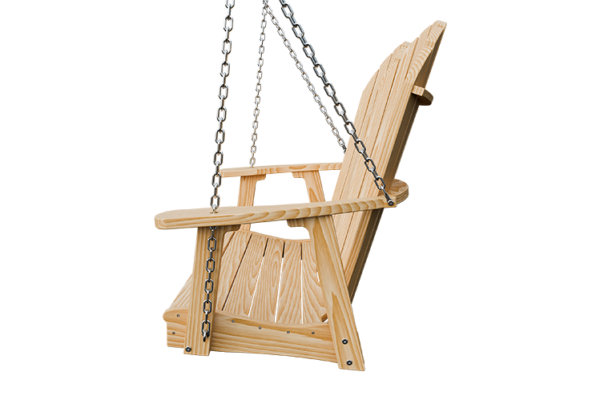 4’ Wood Adirondack Hanging Swing - Image 3