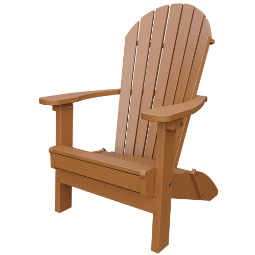 All Things Cedar Folding Chair Set with White Cushions