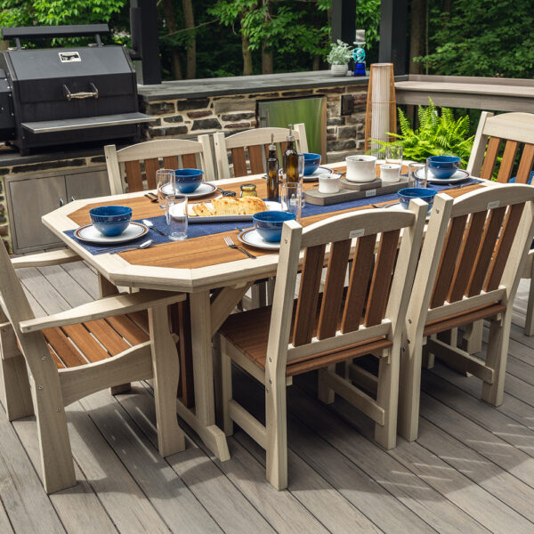 4' x 6' Poly English Garden 7 Piece Dining Set - Image 7