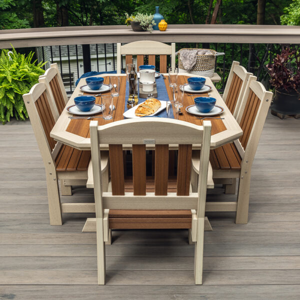 4' x 6' Poly English Garden 7 Piece Dining Set - Image 6