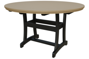 64” Round Poly Adirondack Counter Height Table w/ Umbrella Hole