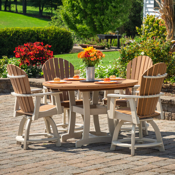 54" Round Poly Adirondack Counter Height Table - Image 7