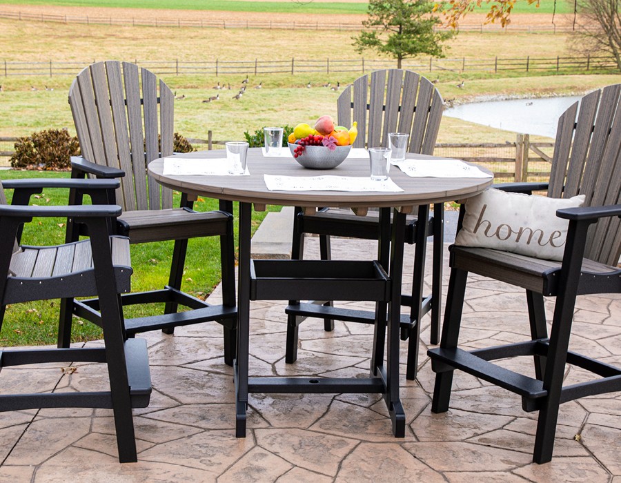 Poly Outdoor Dining Furniture, 2 Seat High Top Table Outdoor