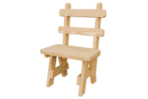23” Wood Bench w/ Back