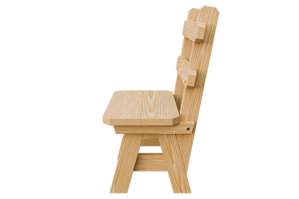 23” Wood Bench w/ Back - Image 3