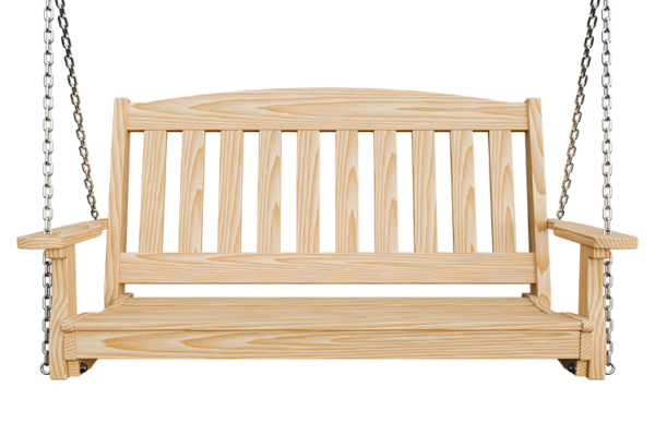 4’ Wood English Garden Hanging Swing - Image 4