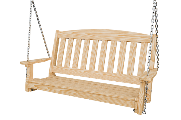 4’ Wood English Garden Hanging Swing