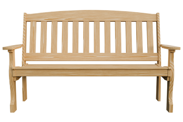 5’ Wood English Garden Bench - Image 4