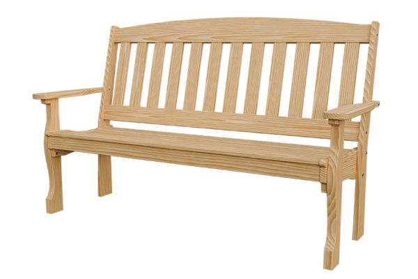 5’ Wood English Garden Bench