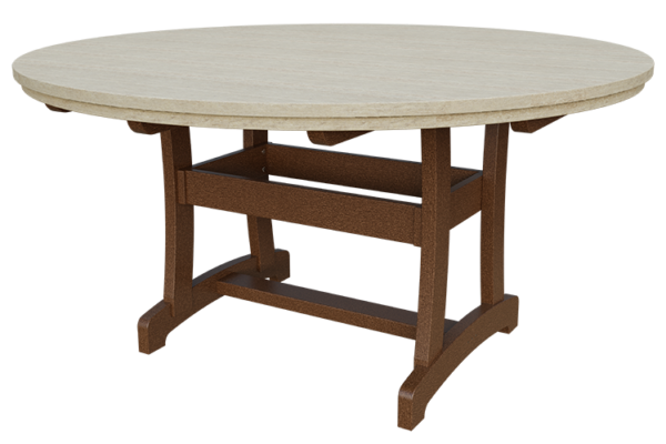 64” Round Poly Adirondack Dining Table w/ Umbrella Hole