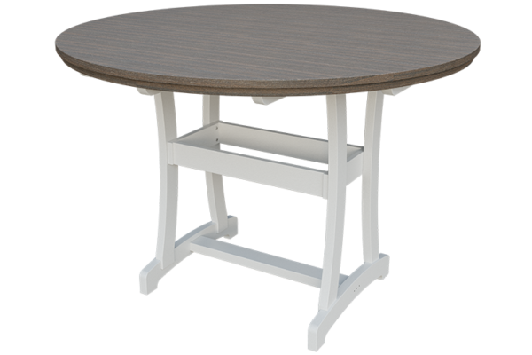 64” Round Poly Adirondack Bar Height Table w/ Umbrella Hole