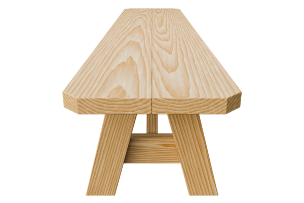66” Wood Bench - Image 3