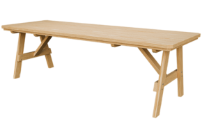 3’ x 8’ Wood Picnic Table