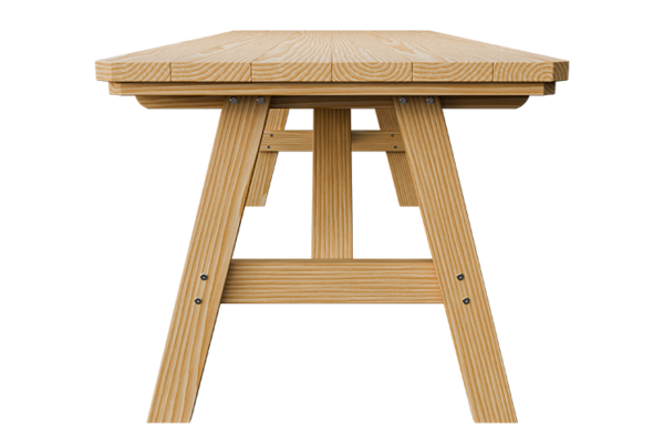 3’ x 8’ Wood Picnic Table - Image 3