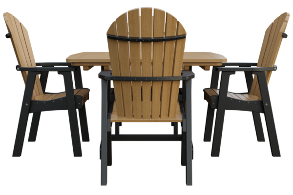 4' x 4' Poly Adirondack 5 Piece Dining Set - Image 3