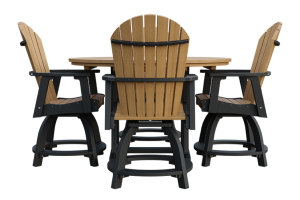 54” Round Poly Adirondack Counter-Height Set - Image 2
