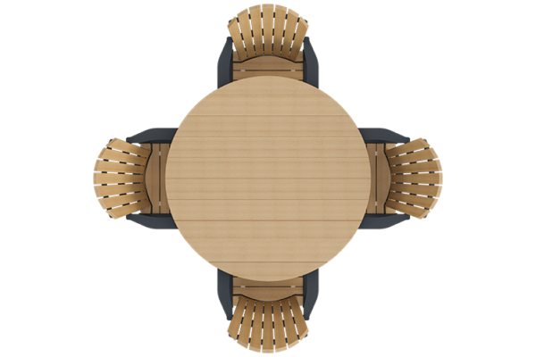 54” Round Poly Adirondack Counter-Height Set - Image 3