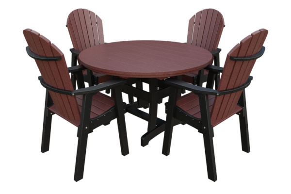 54” Round Poly Adirondack 5-Piece Dining Set