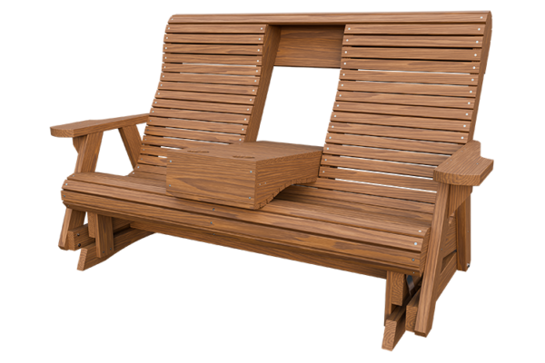 5’ Wood Rollback Glider w/ Console