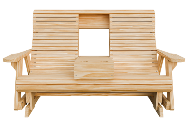 5’ Wood Rollback Glider w/ Console - Image 4