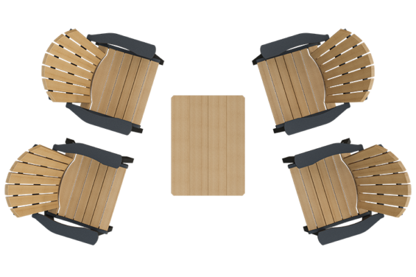Poly Adirondack Conversation Set - Image 2