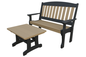Poly English Garden Bench Set 1