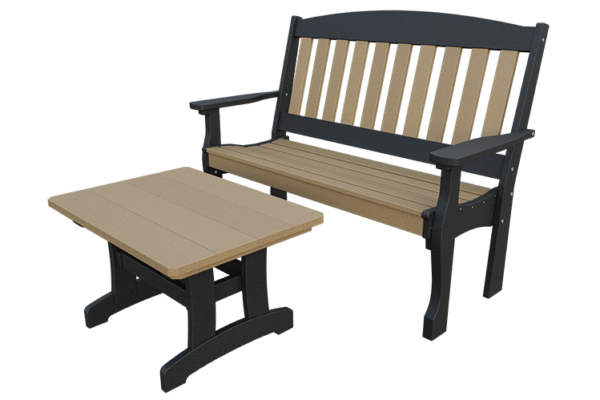 Poly English Garden Bench Set 1