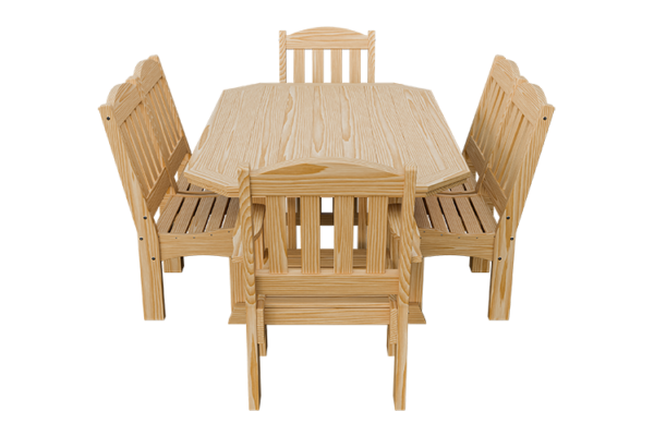 4' x 6' Wood English Garden 7 Piece Dining Set - Image 3