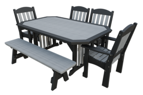 4' x 6' Poly English Garden Dining Set 2