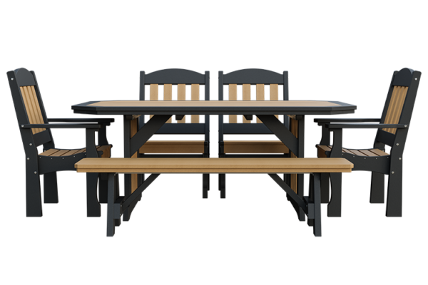 4' x 6' Poly English Garden Dining Set 2 - Image 4