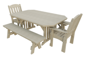 4' x 6' Poly English Garden Dining Set 3