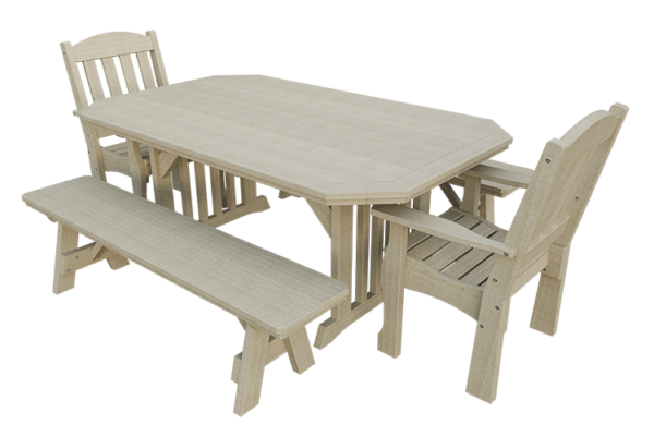 4' x 6' Poly English Garden Dining Set 3
