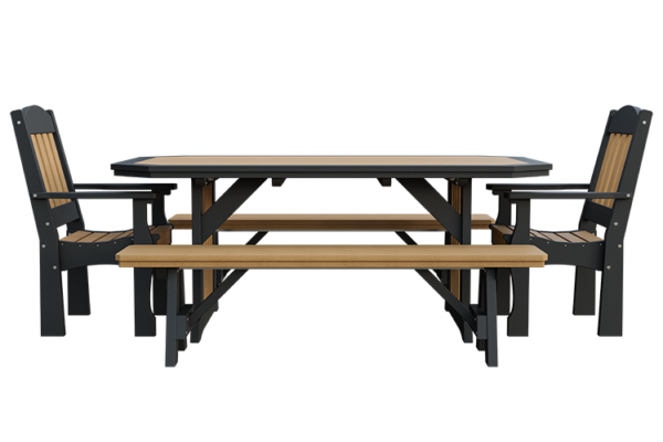 4' x 6' Poly English Garden Dining Set 3 - Image 2