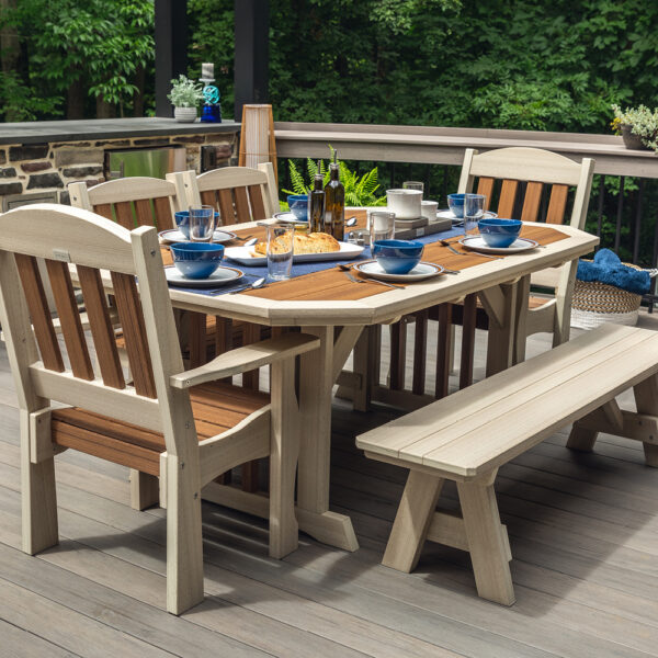4' x 6' Poly English Garden Dining Set 2 - Image 5