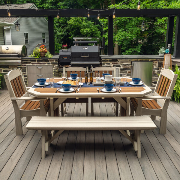 4' x 6' Poly English Garden Dining Set 2 - Image 6