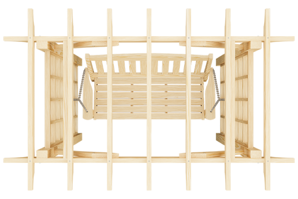 Wood Canterbury Swing Arbor - Image 2