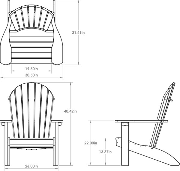 Amish-Crafted Poly Adirondack Chair - Image 16