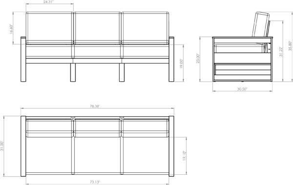 VaraBella 3-Seat Sofa - Image 5