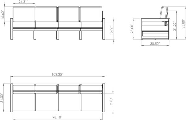 VaraBella 4-Seat Sofa - Image 5