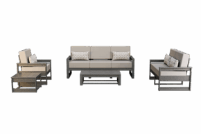 VaraBella 5-Piece Set: 3-Seat Sofa, Chair, Loveseat, Side Table, and Coffee Table