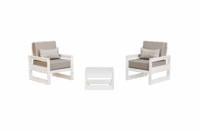 VaraBella 3-Piece Set: 2 Chairs and Side Table